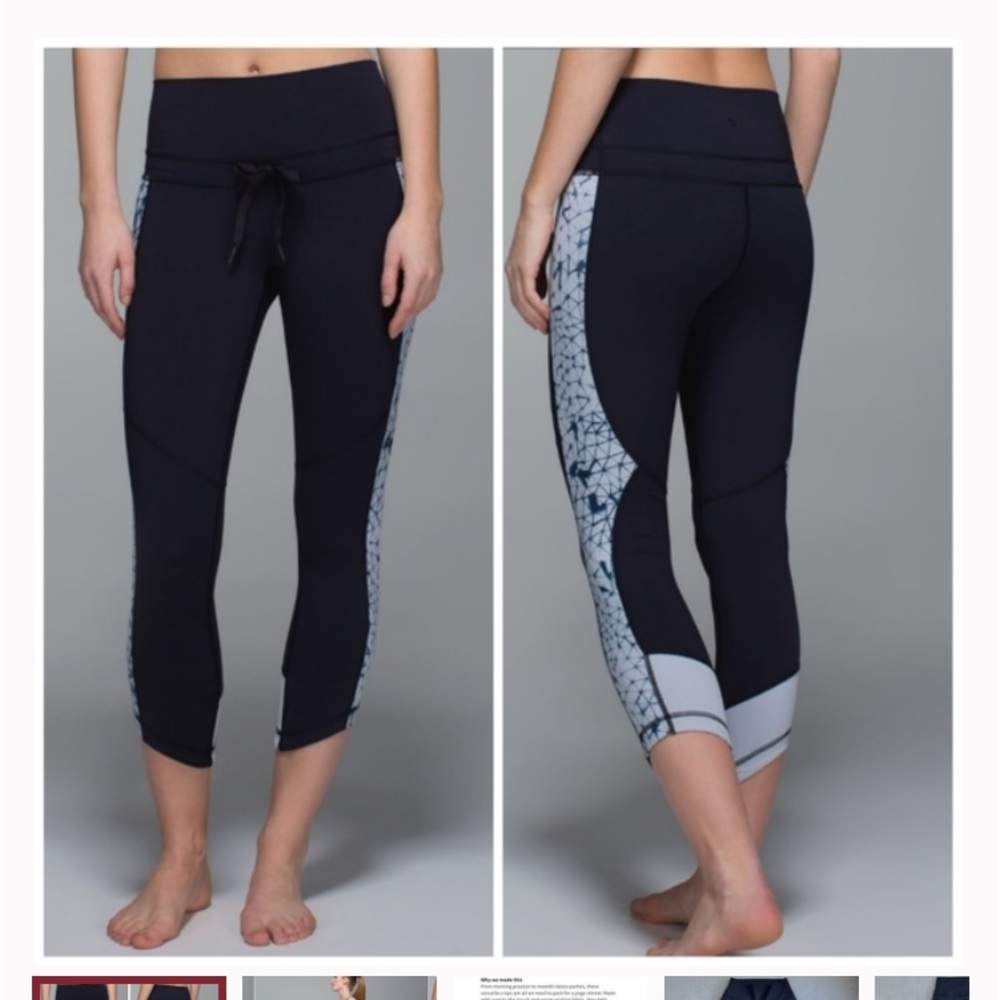 Lululemon 7/8 leggings size 4 black gym workout